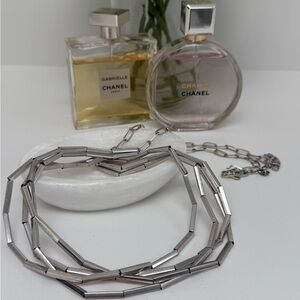 Marlyn Schiff Multi-Layered Silver Necklace